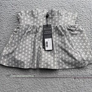 Greyson Wolf Links Skort Girls 4 Grey Heather Geometric Logo SYSP24B05A